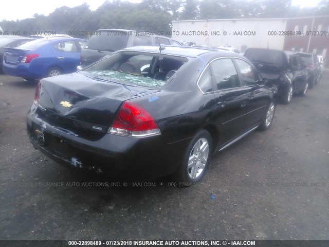 2G1WB5E31E1125257 - 2014 CHEVROLET IMPALA LIMITED LT BLACK photo 4