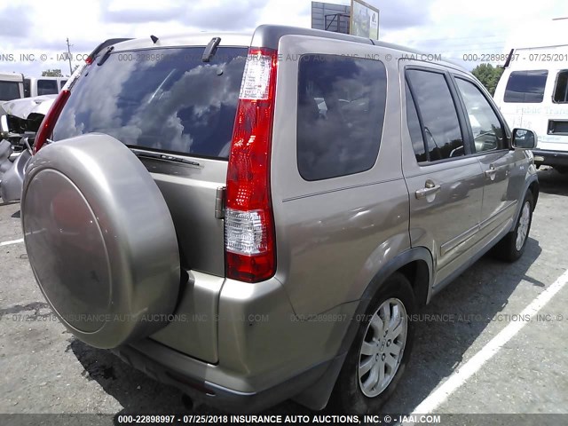 JHLRD78905C008048 - 2005 HONDA CR-V SE/EX BEIGE photo 4