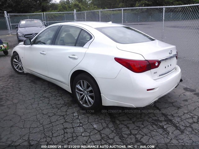 JN1BV7AR2EM704378 - 2014 INFINITI Q50 PREMIUM/SPORT WHITE photo 3