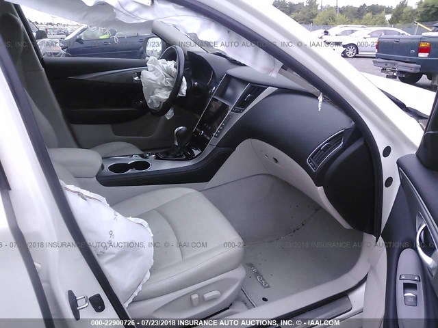 JN1BV7AR2EM704378 - 2014 INFINITI Q50 PREMIUM/SPORT WHITE photo 5