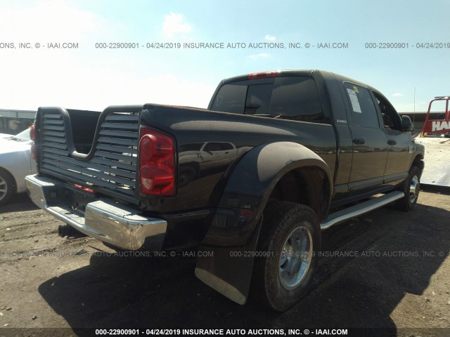 3D7MX49A97G778471 - 2007 DODGE RAM 3500 BLACK photo 4