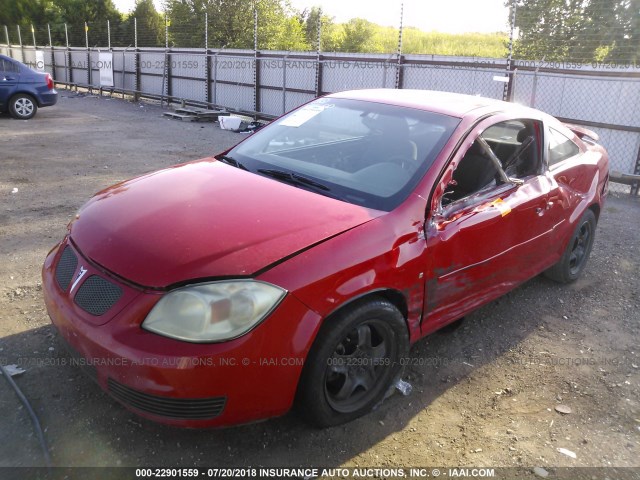 1G2AL15F877293036 - 2007 PONTIAC G5 RED photo 2