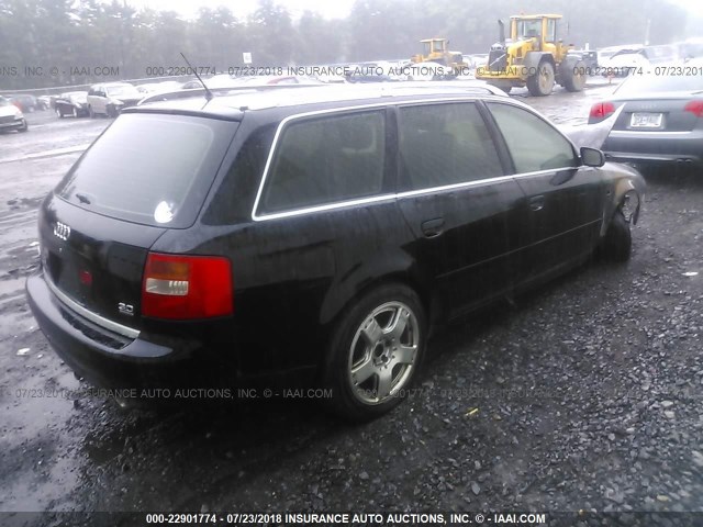 WAUVT64B22N083638 - 2002 AUDI A6 3.0 AVANT QUATTRO BLACK photo 4