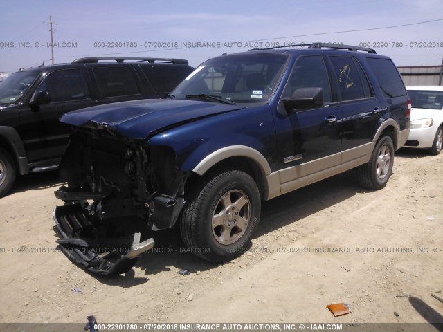 1FMFU17597LA73006 - 2007 FORD EXPEDITION EDDIE BAUER BLUE photo 2