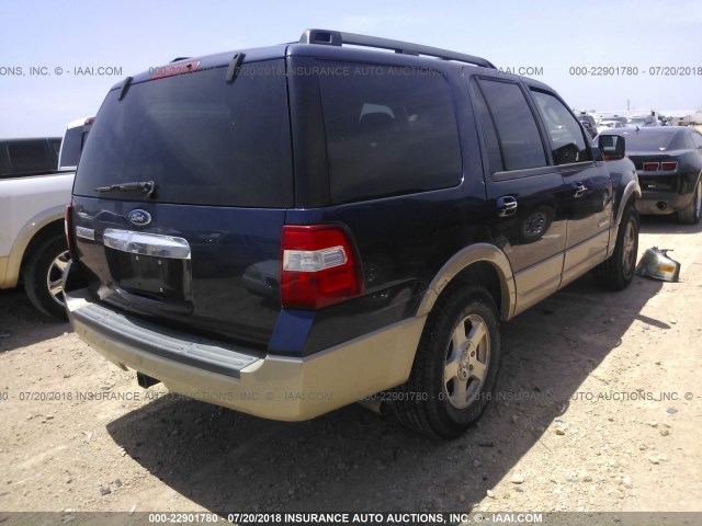 1FMFU17597LA73006 - 2007 FORD EXPEDITION EDDIE BAUER BLUE photo 4