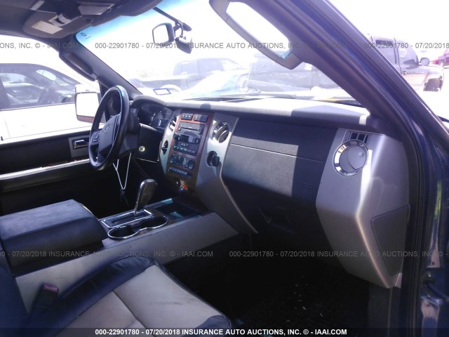 1FMFU17597LA73006 - 2007 FORD EXPEDITION EDDIE BAUER BLUE photo 5