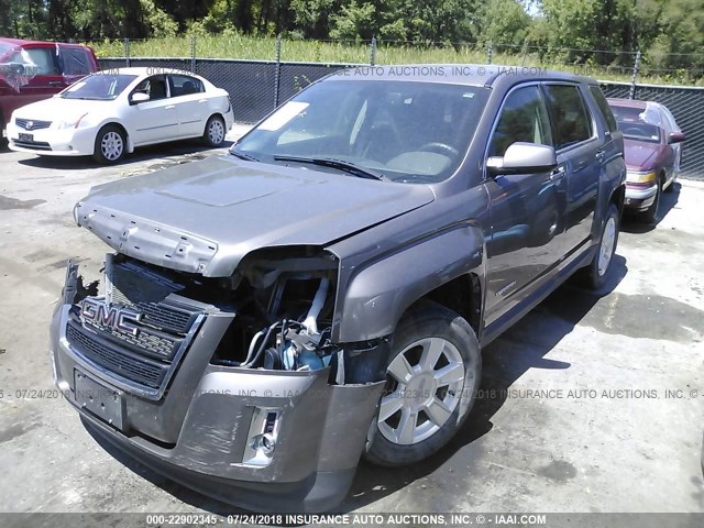 2CTFLREC7B6332413 - 2011 GMC TERRAIN SLE BROWN photo 2