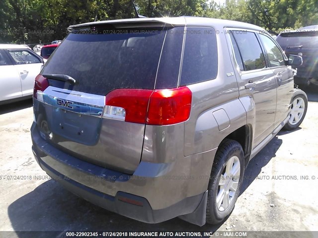 2CTFLREC7B6332413 - 2011 GMC TERRAIN SLE BROWN photo 4