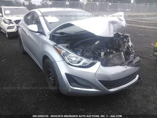 5NPDH4AE7GH672680 - 2016 HYUNDAI ELANTRA SE/SPORT/LIMITED SILVER photo 1