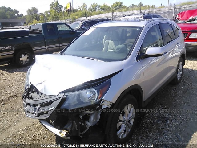 5J6RM4H79CL035539 - 2012 HONDA CR-V EXL SILVER photo 2