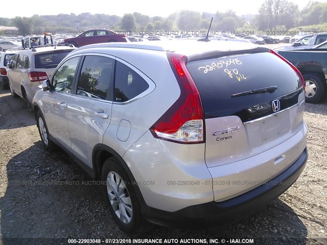 5J6RM4H79CL035539 - 2012 HONDA CR-V EXL SILVER photo 3