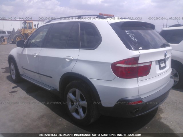 5UXFE43559L266800 - 2009 BMW X5 XDRIVE30I WHITE photo 3