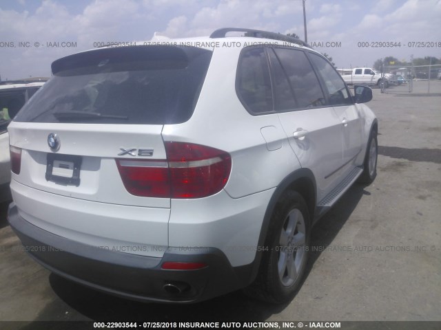 5UXFE43559L266800 - 2009 BMW X5 XDRIVE30I WHITE photo 4