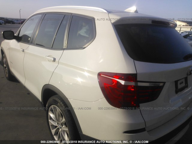 5UXWX9C57E0D32656 - 2014 BMW X3 XDRIVE28I WHITE photo 3