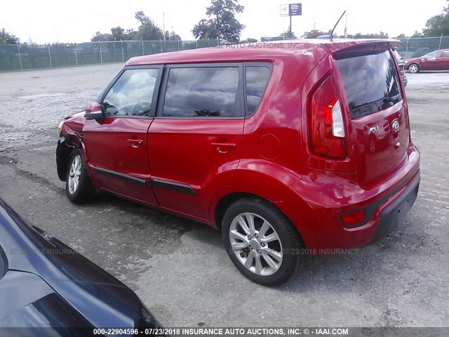 KNDJT2A67D7551307 - 2013 KIA SOUL +/!/SPORT RED photo 3