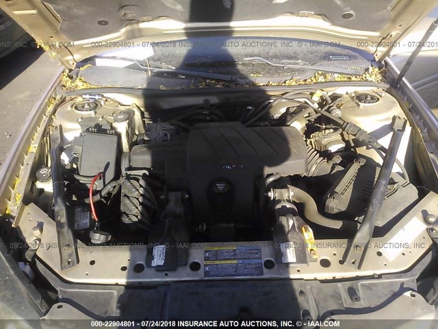 2G2WR524851336105 - 2005 PONTIAC GRAND PRIX GTP GOLD photo 10