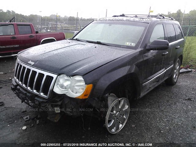 1J8HR58248C188214 - 2008 JEEP GRAND CHEROKEE  BLACK photo 2