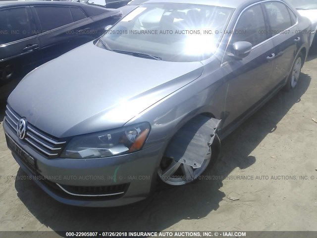 1VWBP7A33DC048910 - 2013 VOLKSWAGEN PASSAT SE GRAY photo 6