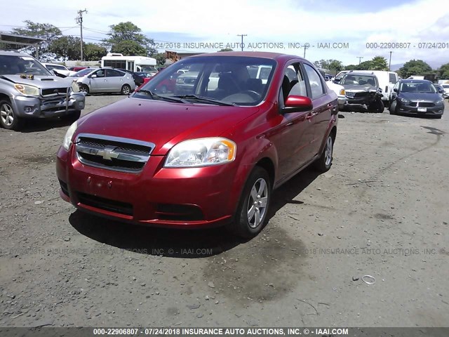 KL1TD5DE9BB226735 - 2011 CHEVROLET AVEO LS/LT წითელი ფოტო 2