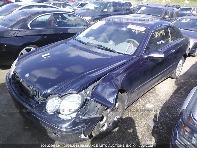 WDBTJ65J64F113757 - 2004 MERCEDES-BENZ CLK 320C Dark Blue photo 2