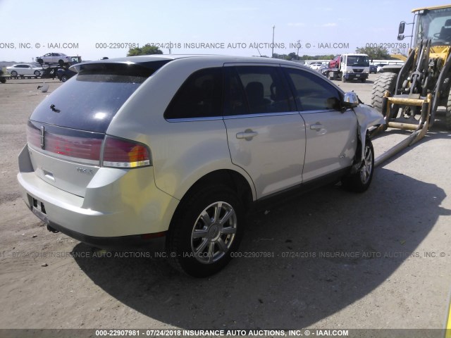 2LMDU68C27BJ23010 - 2007 LINCOLN MKX WHITE photo 4