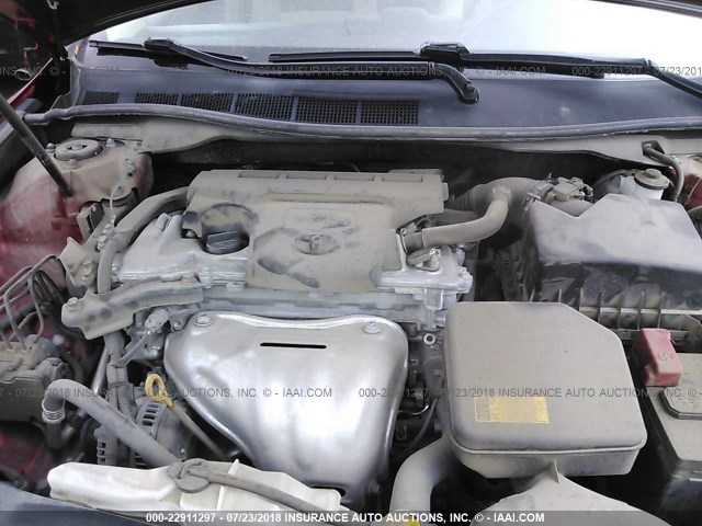 4T1BF1FK8DU693805 - 2013 TOYOTA CAMRY L/SE/LE/XLE წითელი ფოტო 10