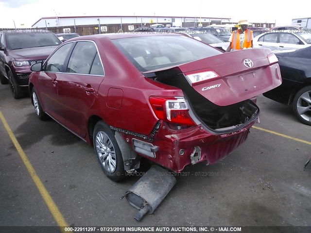 4T1BF1FK8DU693805 - 2013 TOYOTA CAMRY L/SE/LE/XLE წითელი ფოტო 3