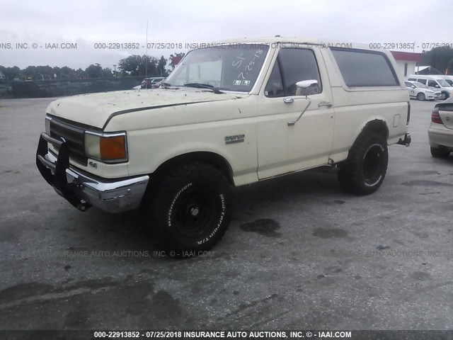 1FMEU15N5JLA74708 - 1988 FORD BRONCO U100 CREAM photo 2