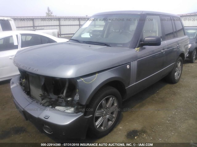 SALME15498A264045 - 2008 LAND ROVER RANGE ROVER HSE GRAY photo 2