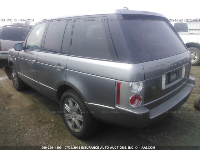 SALME15498A264045 - 2008 LAND ROVER RANGE ROVER HSE GRAY photo 3