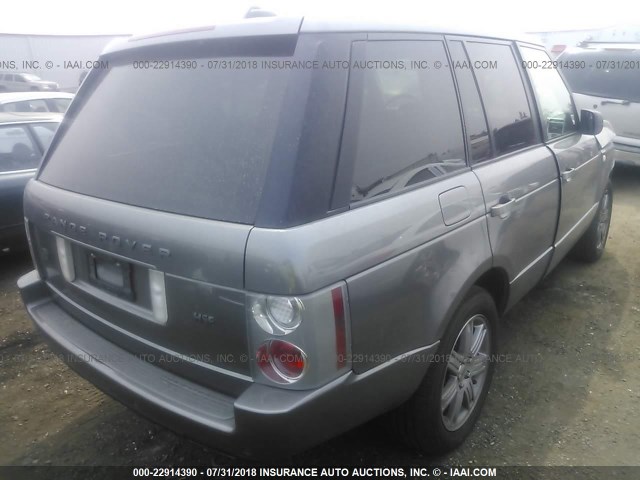 SALME15498A264045 - 2008 LAND ROVER RANGE ROVER HSE GRAY photo 4