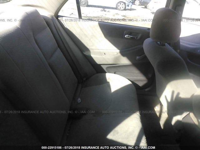 1HGCF86671A123085 - 2001 HONDA ACCORD GRAY photo 8