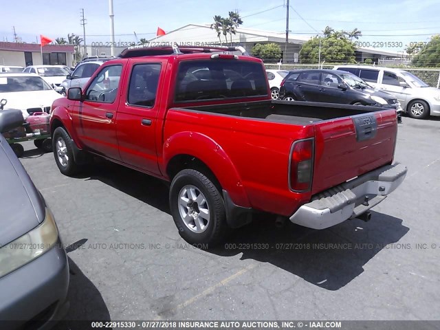1N6ED27T83C439243 - 2003 NISSAN FRONTIER CREW CAB XE/CREW CAB SE RED photo 3