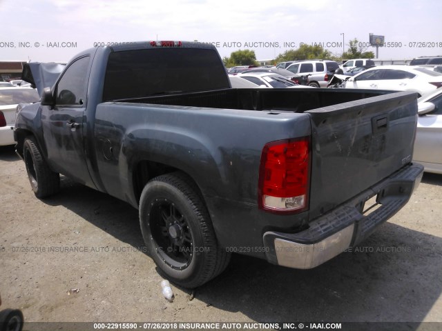 1GTEC14X58Z207209 - 2008 GMC SIERRA C1500 BLUE photo 3