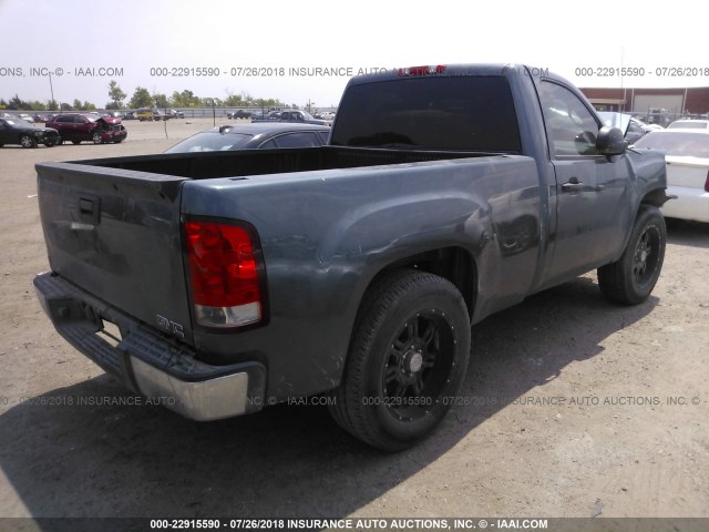 1GTEC14X58Z207209 - 2008 GMC SIERRA C1500 BLUE photo 4