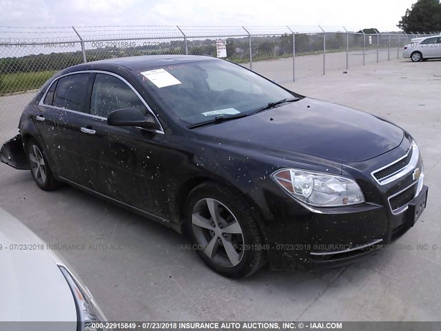 1G1ZC5E04CF173681 - 2012 CHEVROLET MALIBU 1LT BLACK photo 1