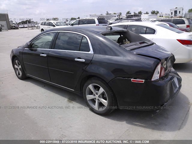 1G1ZC5E04CF173681 - 2012 CHEVROLET MALIBU 1LT BLACK photo 3