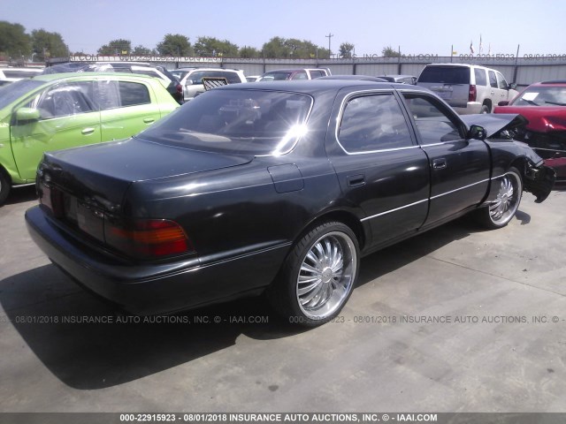 JT8UF11E3M0080687 - 1991 LEXUS LS 400 BLACK photo 4