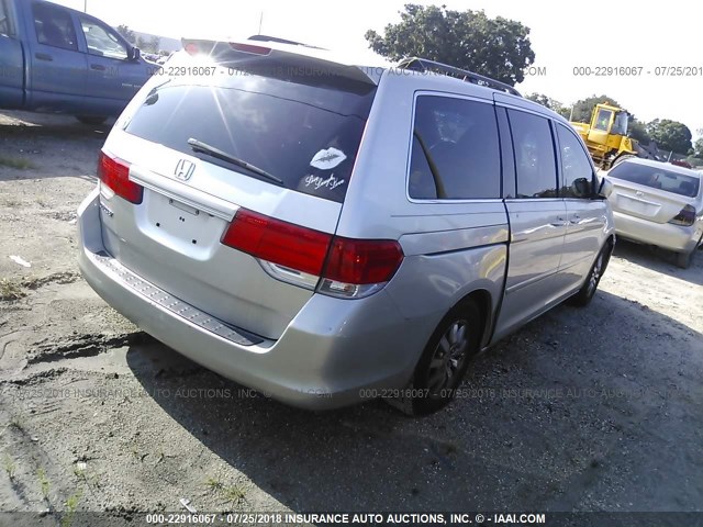 5FNRL38748B406023 - 2008 HONDA ODYSSEY EXL SILVER photo 4