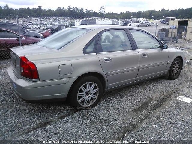 YV1TS592X51405688 - 2005 VOLVO S80 2.5T TAN photo 4