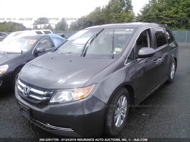 5FNRL5H65GB062784 - 2016 HONDA ODYSSEY EXL GRAY photo 2