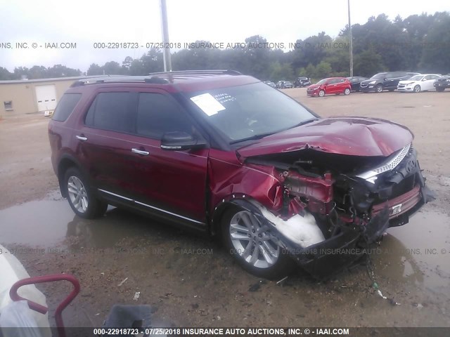 1FM5K8D89DGC24052 - 2013 FORD EXPLORER XLT RED photo 1