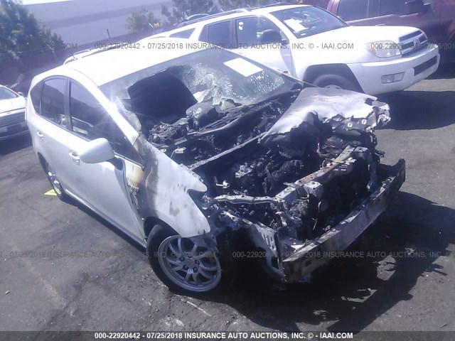 JTDZN3EU2C3157974 - 2012 TOYOTA PRIUS V WHITE photo 1