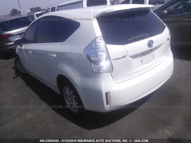 JTDZN3EU2C3157974 - 2012 TOYOTA PRIUS V WHITE photo 3