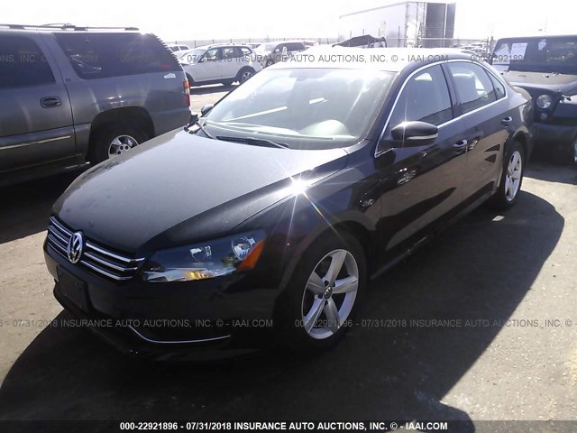 1VWBP7A30DC054325 - 2013 VOLKSWAGEN PASSAT SE BLACK photo 2