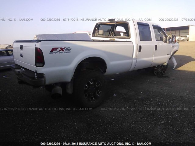 1FTSW31P96EB75914 - 2006 FORD F350 SRW SUPER DUTY WHITE photo 4