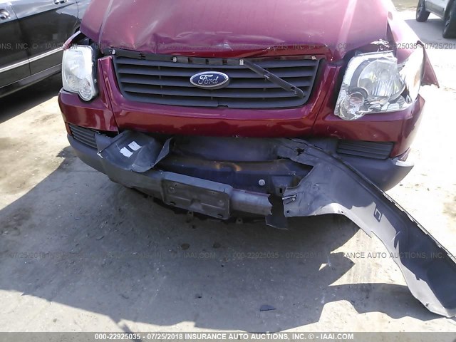 1FMEU62E76ZA14242 - 2006 FORD EXPLORER XLS RED photo 6