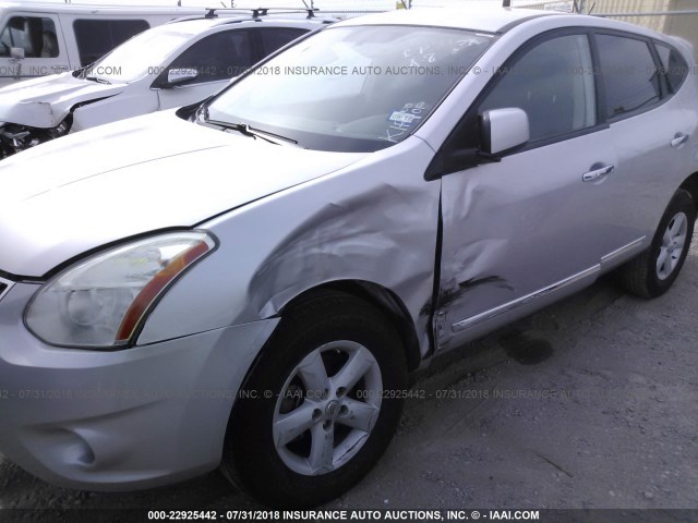 JN8AS5MT5DW031980 - 2013 NISSAN ROGUE S/SV SILVER photo 6