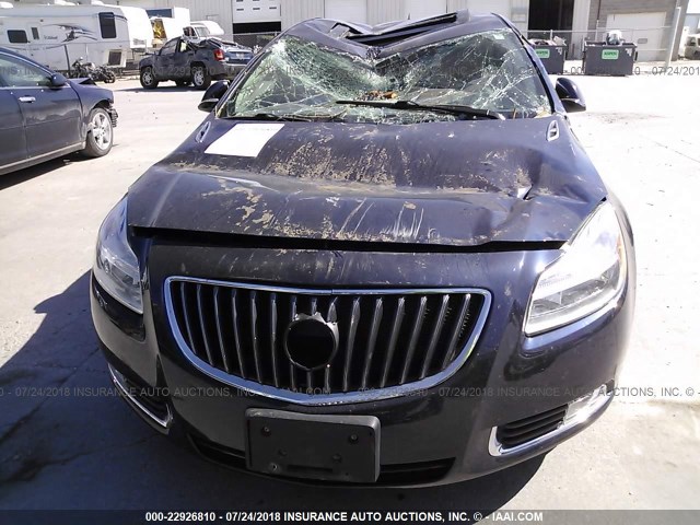 2G4GS5EKXC9148937 - 2012 BUICK REGAL PREMIUM BLUE photo 6