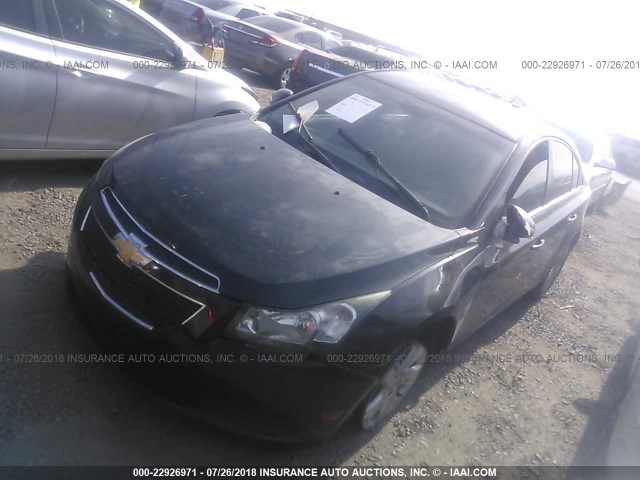 1G1P75SZ2E7295709 - 2014 CHEVROLET CRUZE BLACK photo 2